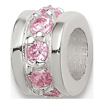 Sterling Silver CZ Spacer Enhancer Bead