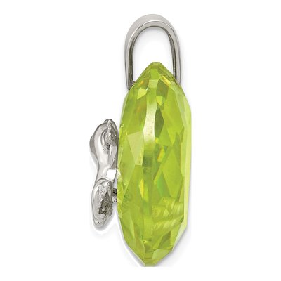 Sterling Silver CZ Frog Pendant – view 3
