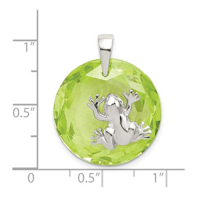 Sterling Silver CZ Frog Pendant – view 4