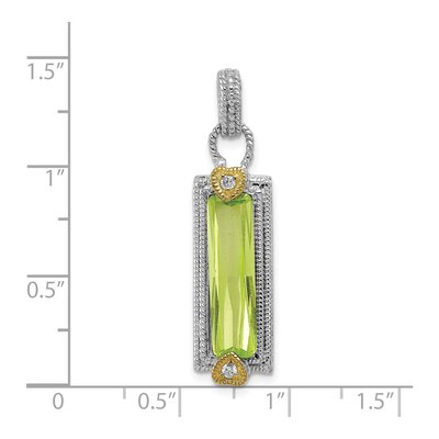 Sterling Silver CZ Pendant – view 3