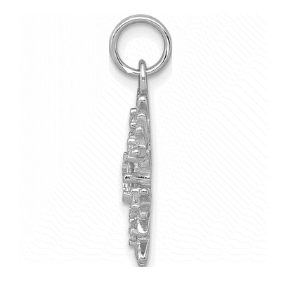 Sterling Silver CZ Snowflake Pendant – view 3