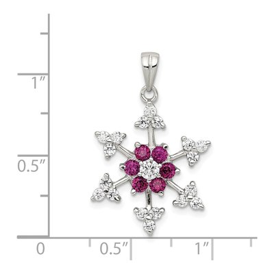 Sterling Silver CZ Snowflake Charm – view 4