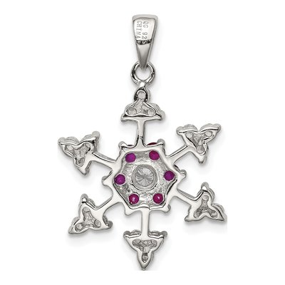 Sterling Silver CZ Snowflake Charm – view 5