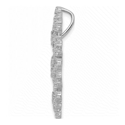 Sterling Silver CZ Snowflake Slide Pendant – view 3