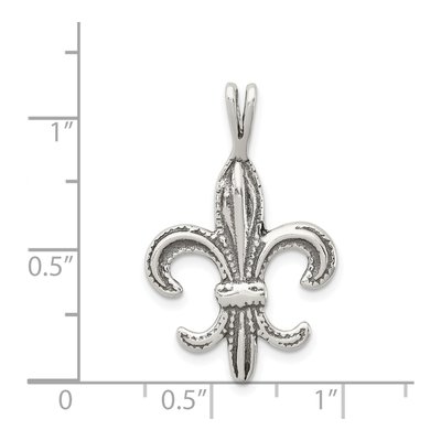 Sterling Silver Fleur de Lis Pendant – view 4