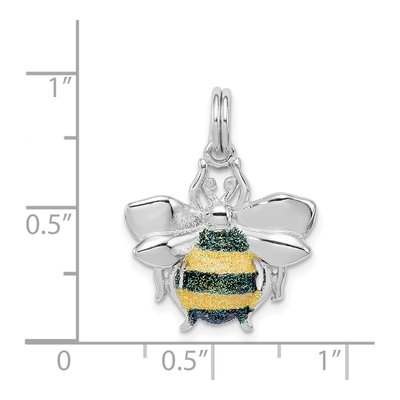 Sterling Silver Enamel Bee Charm – view 4
