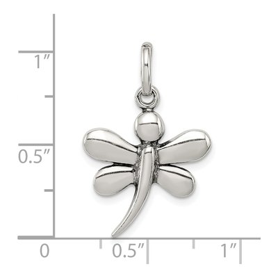 Sterling Silver Antiqued Dragonfly Pendant – view 4