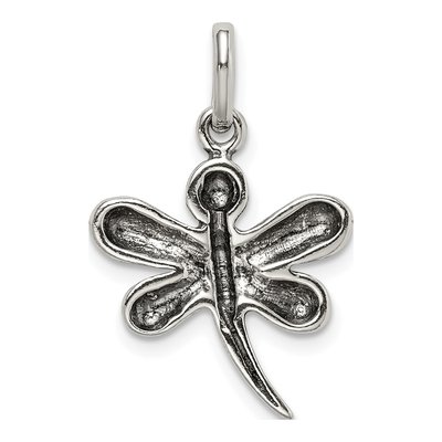 Sterling Silver Antiqued Dragonfly Pendant – view 5