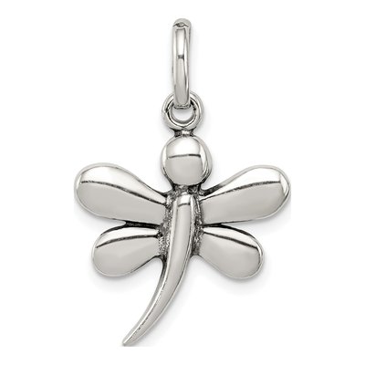 Sterling Silver Antiqued Dragonfly Pendant