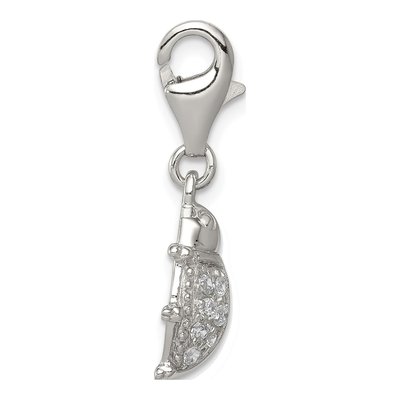 Sterling Silver CZ Bug Pendant – view 3