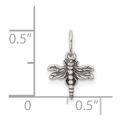 Sterling Silver Antiqued Dragonfly Charm – view 4