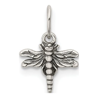 Sterling Silver Antiqued Dragonfly Charm