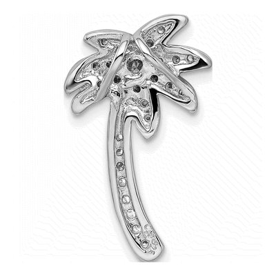 Sterling Silver CZ Palm Tree Slide Pendant – view 5