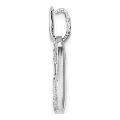 Sterling Silver CZ Open Cross Faith Charm – view 3