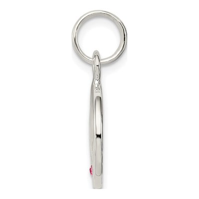 Sterling Silver CZ Hope Disc Charm – view 3