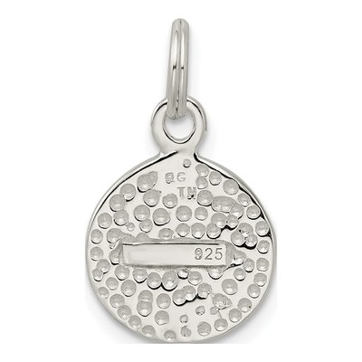 Sterling Silver CZ Hope Disc Charm – view 4