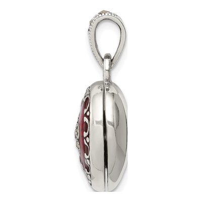 Sterling Silver Marcasite Heart Locket – view 3