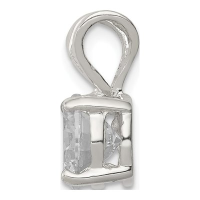 Sterling Silver CZ Round Pendant – view 3