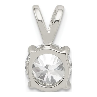 Sterling Silver CZ Round Pendant – view 5