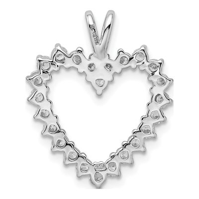 Sterling Silver CZ Heart Pendant – view 5