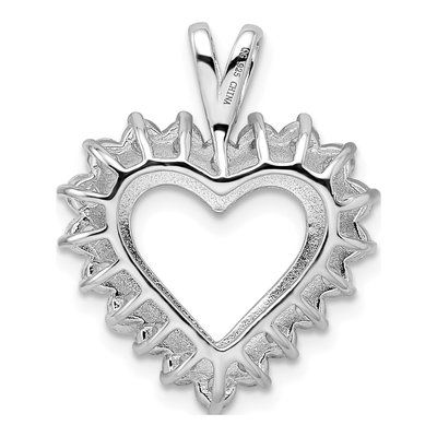Sterling Silver CZ Open Heart Pendant – view 5