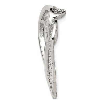 Sterling Silver CZ Heart Pendant – view 3
