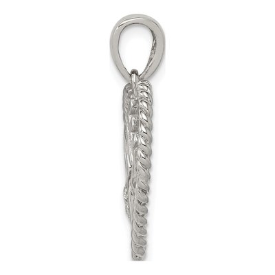 Sterling Silver CZ Heart Pendant – view 3