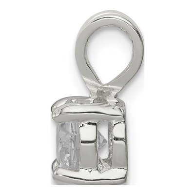 Sterling Silver CZ Round Pendant – view 3