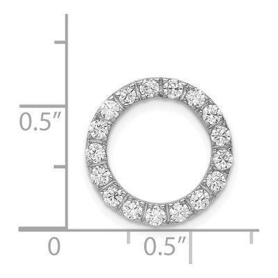 Sterling Silver CZ Slide Pendant – view 4