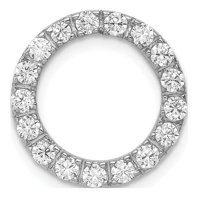 Sterling Silver CZ Slide Pendant