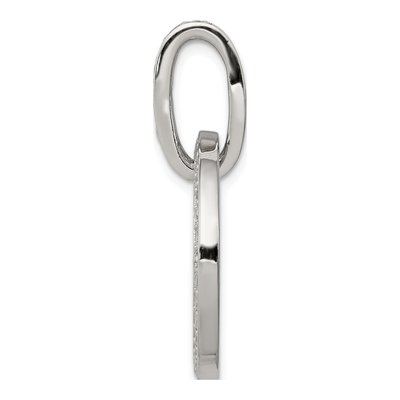 Sterling Silver CZ Circle Pendant – view 3