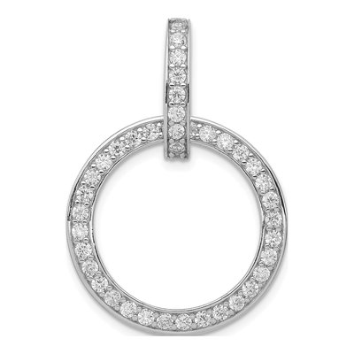 Sterling Silver CZ Circle Pendant
