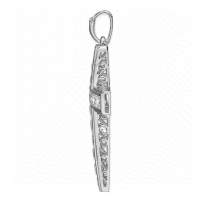 Sterling Silver CZ Cross Pendant – view 3