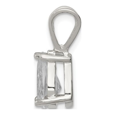 Sterling Silver CZ Pear Pendant – view 3