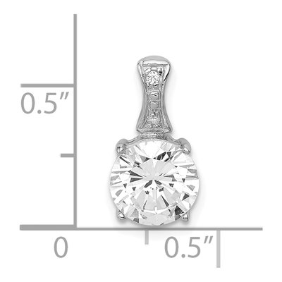 Sterling Silver CZ Pendant – view 4