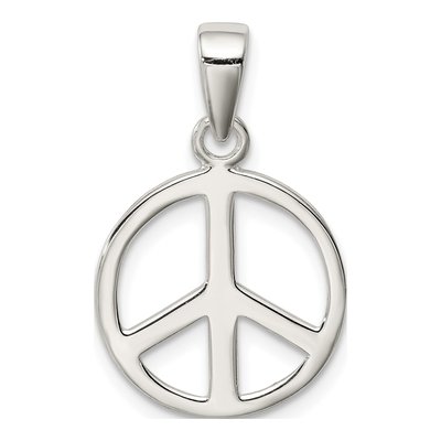 Sterling Silver Peace Sign Pendant – view 5
