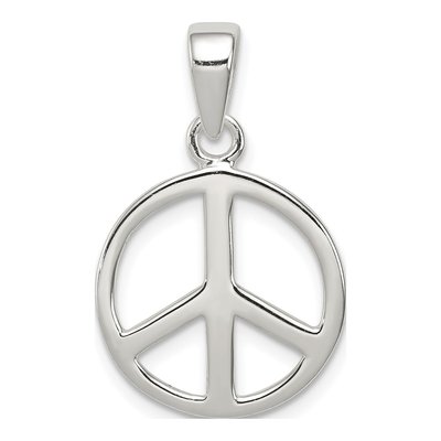 Sterling Silver Peace Sign Pendant