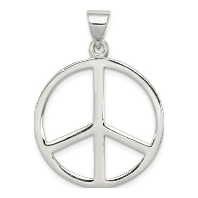 Sterling Silver Peace Symbol Pendant