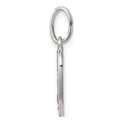 Sterling Silver Enamel Heart Peace Charm – view 3