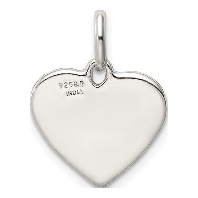 Sterling Silver Enamel Heart Peace Charm – view 5