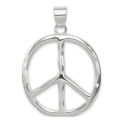 Sterling Silver Peace Sign Pendant