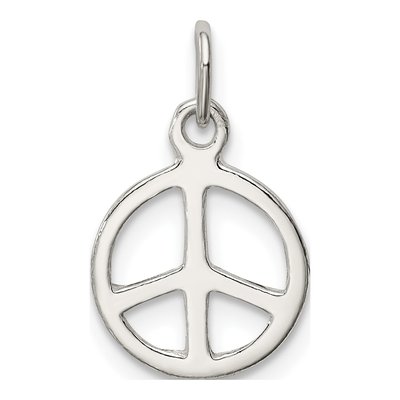 Sterling Silver Diamond-Cut Peace Sign Charm – view 5