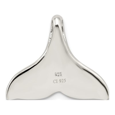 Sterling Silver Lab-Created Opal Whale Tail Slide Pendant – view 5