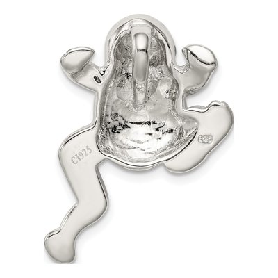 Sterling Silver Lab-Created Opal Frog Slide Pendant – view 5