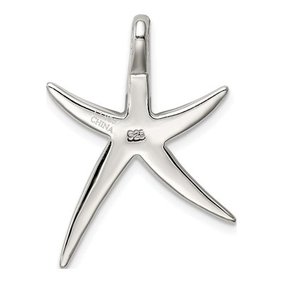Sterling Silver Lab-Created Opal Starfish Slide Pendant – view 5
