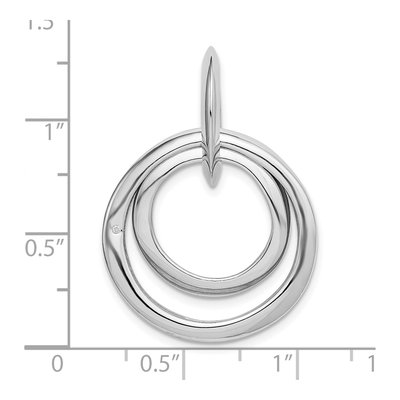 Sterling Silver Diamond Circular Pendant – view 4