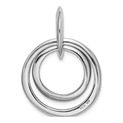 Sterling Silver Diamond Circular Pendant – view 5