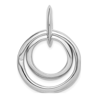 Sterling Silver Diamond Circular Pendant