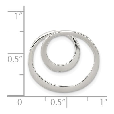 Sterling Silver Circle Slide Pendant – view 4