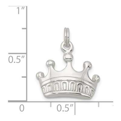 Sterling Silver Crown Pendant – view 4
